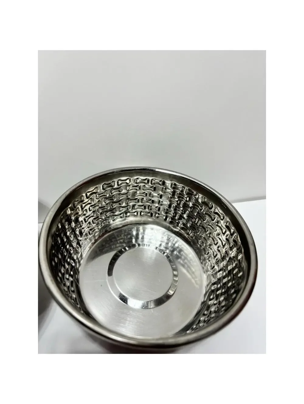 Dogit Silver Chrome Mini Bone Dog Bowls Set of 3 for Pets GUC As Is